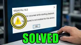 An error occurred while starting playback. The request is not enabled. (Solution: Restart Vegas Pro)
