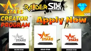 How to join raider six content creator program | raider six all stars creator program full explain