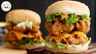 Homemade Double Decker Zinger Burger Recipe