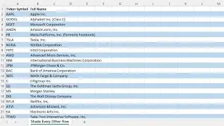 How to Color Alternate Rows in Excel