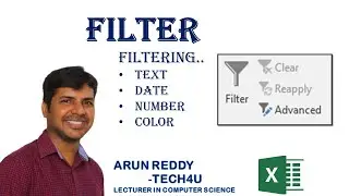 EXCEL FOR BEGINNERS PART 14 -  FILTER (Create summary using Filter) (common for 2007,10,13,16& 19)
