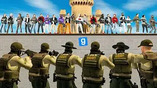 BASE WITH 25 MEN VS POLICE OFFICERS - Gmod DarkRP