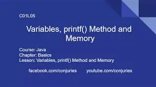 Java • Basics • Variables, printf() Method and Memory • (Filipino) • C01L05