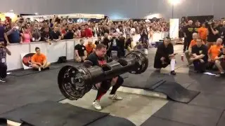 Krzysztof Radzikowski 229kg 510lb record log press attempt 2016 Arnold Classic Australia Strongman