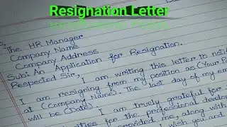 How To Write Resignation Letter || Sample Of Resignation Letter ||