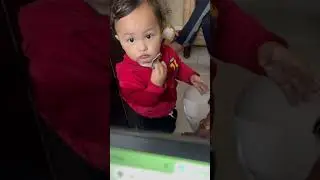 16months old baby knows where to keep his money 😅