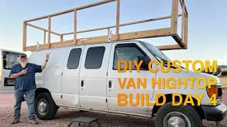 DIY Custom Van Hightop Build Day 4 - Framing the Walls of the Van Hightop