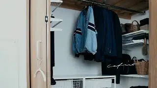 IKEA closet storage and coffee time