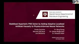 Stabilized Hyperbolic PDE Solver by Adding Adaptive Localized Artificial Viscosity to PINNs
