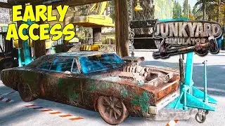 JUNKYARD SIMULATOR -  CRUSHING CARS IS FUN! | LIVE NEW FIRST LOOK