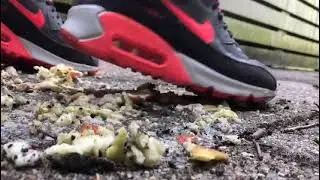 SneakerGirlNL crushing apples with Nike Air Max 90