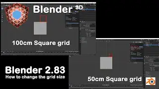 Blender 2.83 Easy - How to change the grid size