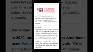 Rachel Designs check her voters registration. #vote #kamalaharris