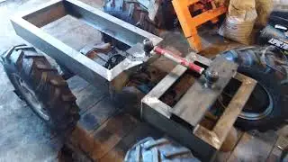 Homemade mini loader. Fracture unit, frame, axles.