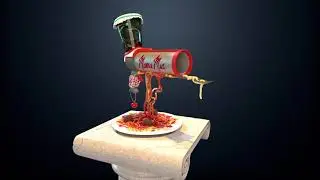 Spaghetti Gun Zbrush Model