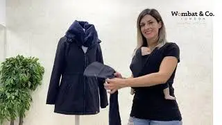 Abrigo de Porteo uso en posición frontal es   How to use front babywearing coat