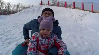 Штыковские пруды. Катание на тюбинге.