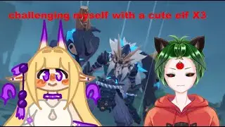 【Genshin impact】Doing challenges with my Oni friend (i thought she was elf)