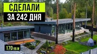 Обзор уютного дома с камином! Одноэтажный дом 170 кв.м. Дизайн интерьера 2023