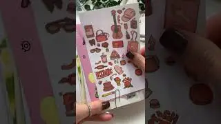 mini journal asmr🍓- strawberry theme ✨ #asmr #scrapbooking