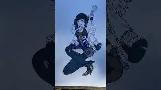 Drawing yelan!😍👌 #genshinimpact #drawing #genshin #yelan