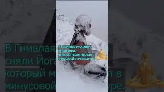Йог в Гималаях медитирует при минусовой температуре.