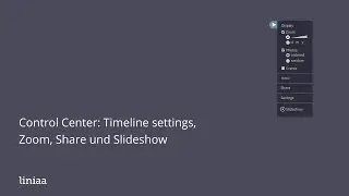 Timeline settings and slideshow (control center)