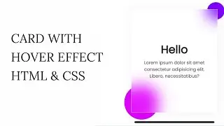 Create Stylish Cards with Hover Effects - No Talking