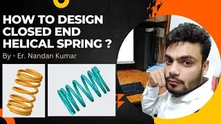 Spring or closed coil helical spring 3D design.