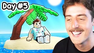 Surviving 100 Days on a Desert Island in Roblox