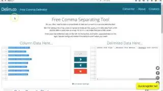Free Comma Separating Tool (How to covert data to a comma-delimited list)