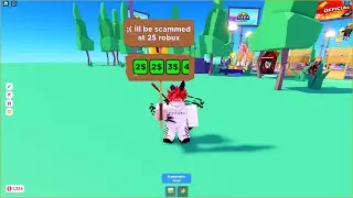 HOW I'M GOT SCAMMED AT 25 ROBUX. (MOMENT AT THE STREAM)