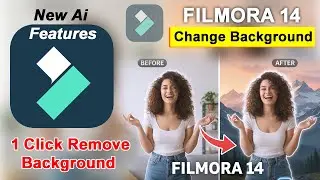 How to Remove Video Background Without Green Screen in Filmora 14 | filmora 14 me background badle