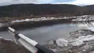Ледоход мост через Макаровку 2 день