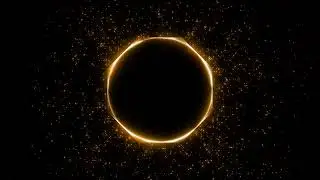 Amazing spinning gold circle with sparkles and glitter. Beautiful, decorative, abstract screensaver.