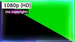 Neon Frame Green Screen for Overlay