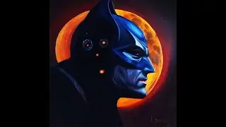 The Batman - 20x20in Oil on Stretched Canvas