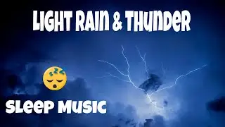 🎧 Black Screen Rain Sounds With Thunder & Ambient Music | Black Screen 2 Hours | Sleep Sounds
