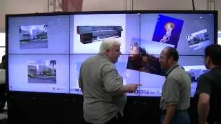 Impressive giant size touch screen digital signage
