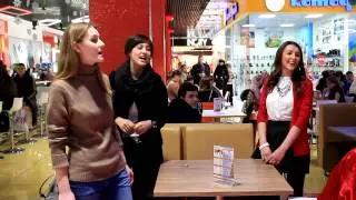 Флешмоб,Таганрог ,ТЦ Мрамелад Церковь Вифания Христославы 06 01 2015