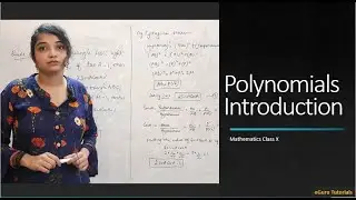 Polynomials Introduction || Mathematics class X