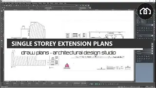 How To Draw Single Storey House Extension Plans | AutoCAD + TurboCAD | House Extension CAD Design
