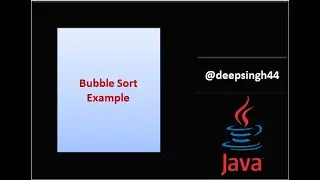 Bubble sort algorithm in Java