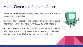 Audio in Multimedia