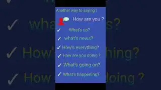 Another way to saying. How are you?#vlog