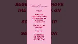 See you on Saturday! 💕💕💕