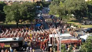 9/7/2019 - Texas Longhorns Band marching their way into the stadium for the LSU game