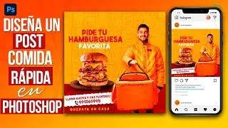 TUTORIAL COMPLETO-DISEÑO DE POST DE COMIDA RÁPIDA EN PHOTOSHOP-GRATIS ARCHIVO PSD