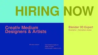 Creativ Medium : we are hiring designers, artists and technologists