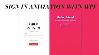 WPF C# | XAML UI design in Visual studio 2019 | Login Animation